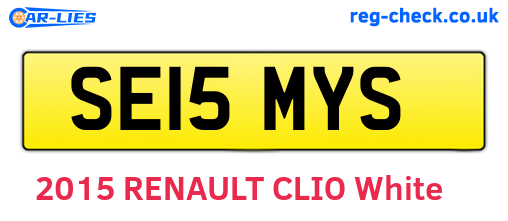 SE15MYS are the vehicle registration plates.