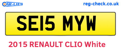 SE15MYW are the vehicle registration plates.