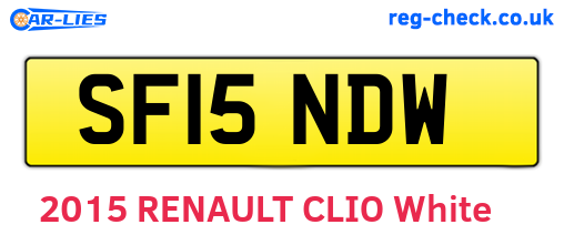 SF15NDW are the vehicle registration plates.