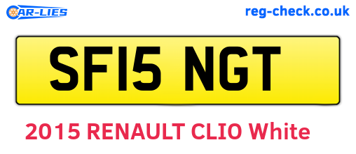 SF15NGT are the vehicle registration plates.