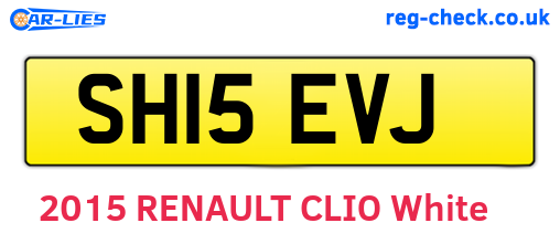 SH15EVJ are the vehicle registration plates.