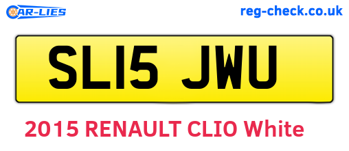 SL15JWU are the vehicle registration plates.