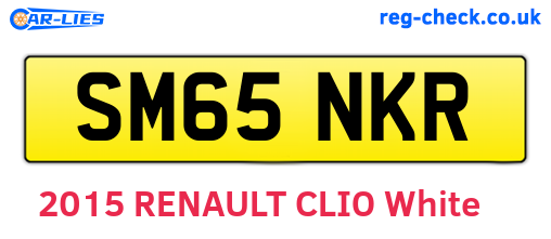 SM65NKR are the vehicle registration plates.