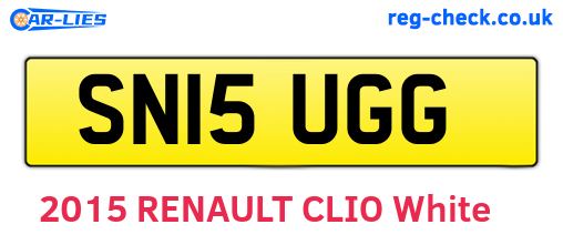 SN15UGG are the vehicle registration plates.