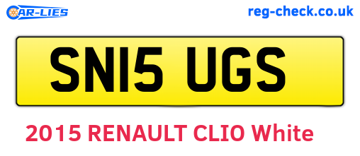 SN15UGS are the vehicle registration plates.