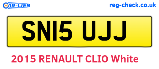 SN15UJJ are the vehicle registration plates.