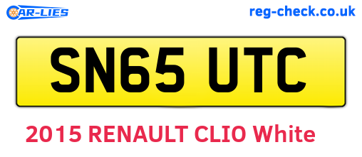 SN65UTC are the vehicle registration plates.