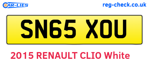 SN65XOU are the vehicle registration plates.