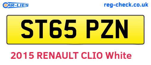 ST65PZN are the vehicle registration plates.
