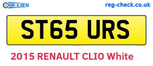 ST65URS are the vehicle registration plates.