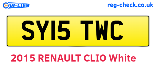 SY15TWC are the vehicle registration plates.
