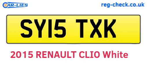 SY15TXK are the vehicle registration plates.