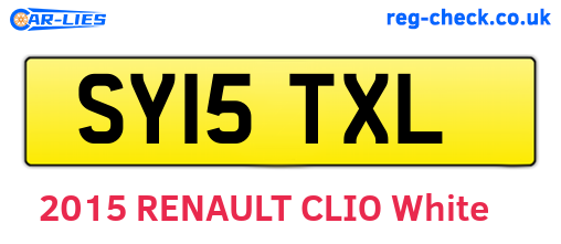SY15TXL are the vehicle registration plates.