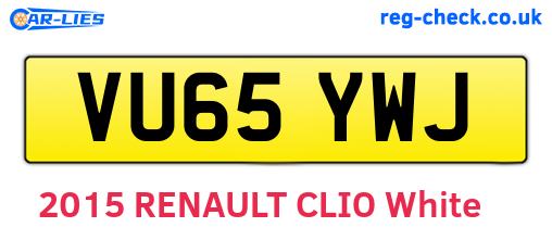 VU65YWJ are the vehicle registration plates.