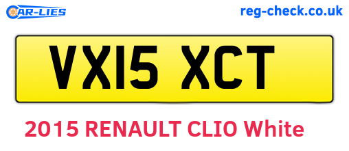 VX15XCT are the vehicle registration plates.