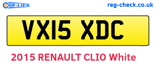 VX15XDC are the vehicle registration plates.