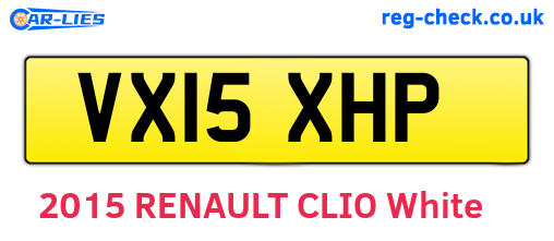 VX15XHP are the vehicle registration plates.