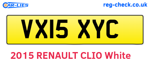 VX15XYC are the vehicle registration plates.