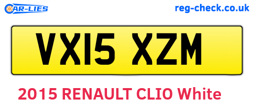 VX15XZM are the vehicle registration plates.