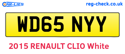 WD65NYY are the vehicle registration plates.