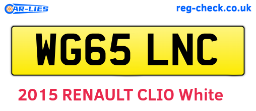 WG65LNC are the vehicle registration plates.