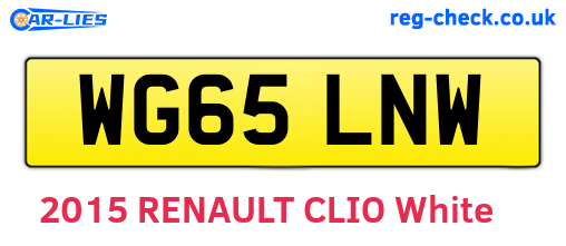 WG65LNW are the vehicle registration plates.