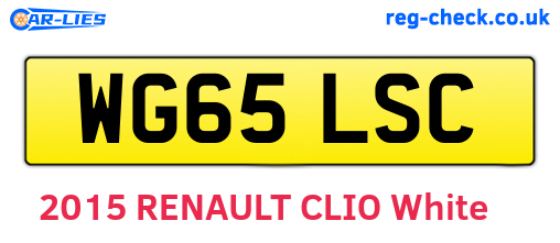 WG65LSC are the vehicle registration plates.