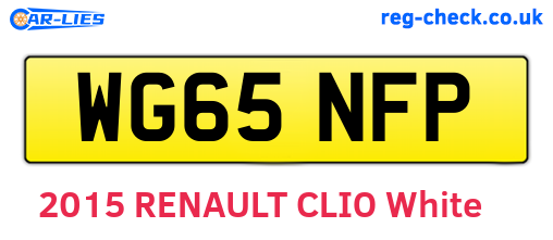 WG65NFP are the vehicle registration plates.