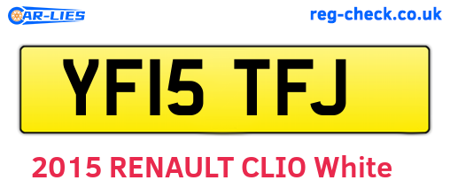 YF15TFJ are the vehicle registration plates.