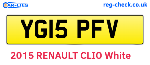 YG15PFV are the vehicle registration plates.