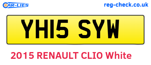 YH15SYW are the vehicle registration plates.