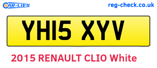 YH15XYV are the vehicle registration plates.