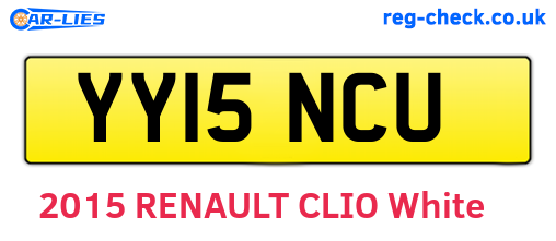 YY15NCU are the vehicle registration plates.