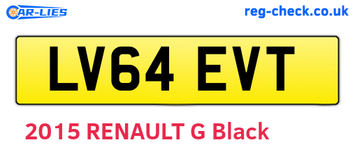 LV64EVT are the vehicle registration plates.