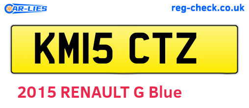 KM15CTZ are the vehicle registration plates.