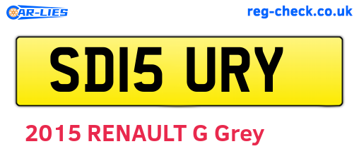 SD15URY are the vehicle registration plates.