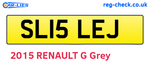 SL15LEJ are the vehicle registration plates.