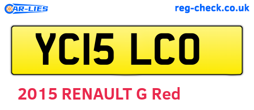 YC15LCO are the vehicle registration plates.