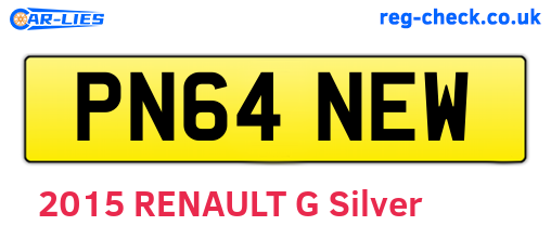 PN64NEW are the vehicle registration plates.