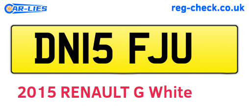 DN15FJU are the vehicle registration plates.