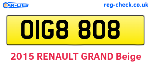 OIG8808 are the vehicle registration plates.