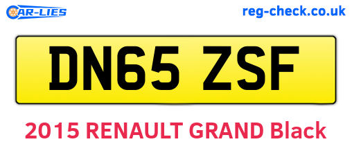 DN65ZSF are the vehicle registration plates.