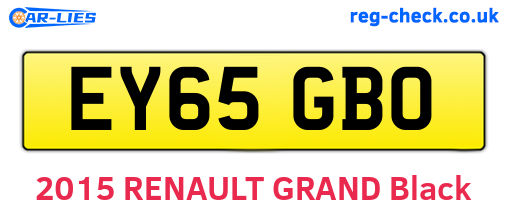 EY65GBO are the vehicle registration plates.