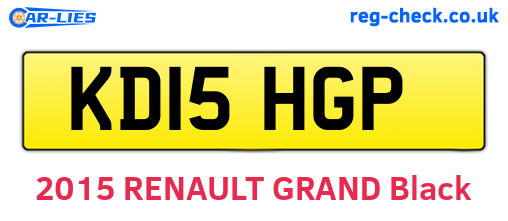 KD15HGP are the vehicle registration plates.