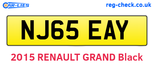 NJ65EAY are the vehicle registration plates.