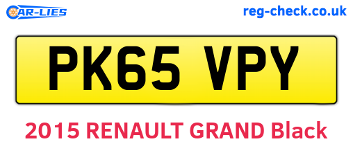 PK65VPY are the vehicle registration plates.