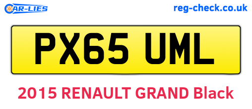 PX65UML are the vehicle registration plates.