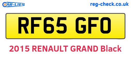 RF65GFO are the vehicle registration plates.