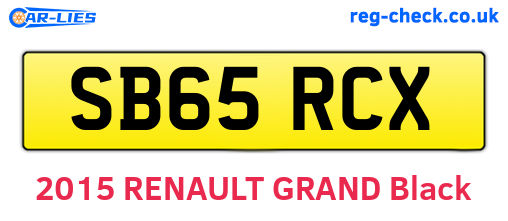 SB65RCX are the vehicle registration plates.