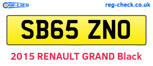SB65ZNO are the vehicle registration plates.